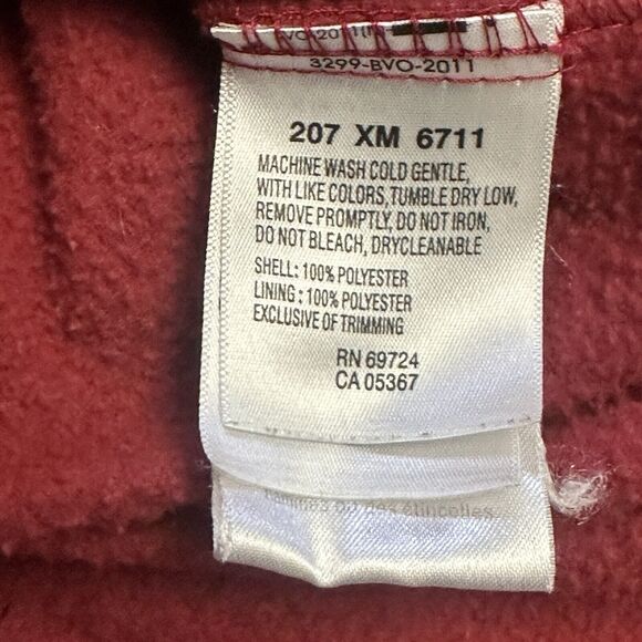 Columbia Sweatshirt Mens XL Red Zip Up Schacket Fleece Outdoors - Picture 8 of 10